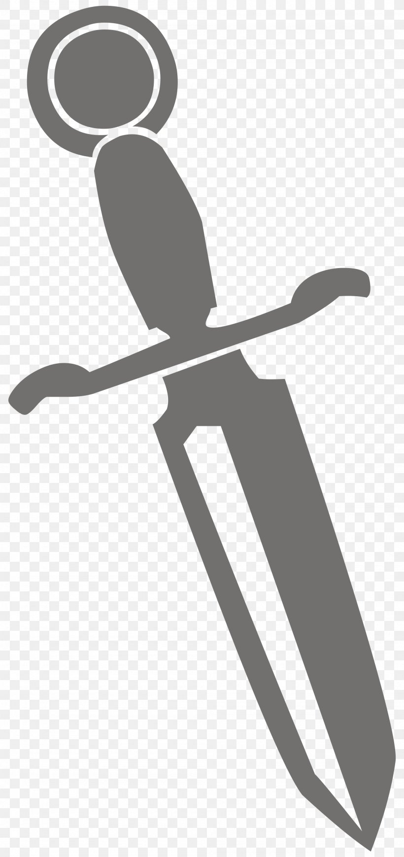 Under The Knife Dagger Clip Art, PNG, 2000x4242px, Knife, Black And White, Dagger, Kappa Delta, Propeller Download Free