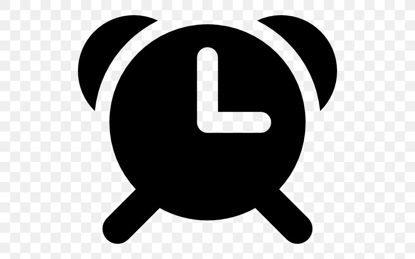 Alarm Clocks Timer, PNG, 512x512px, Alarm Clocks, Alarm Device, Black And White, Clock, Logo Download Free