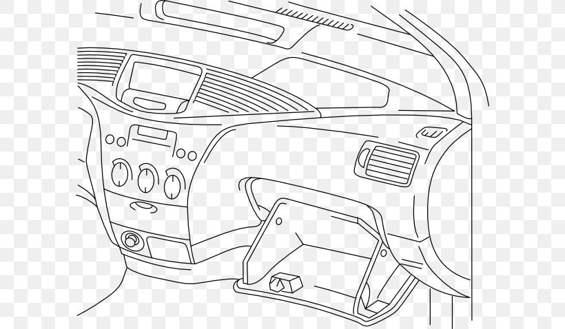Car Dashboard Drawing Clip Art, PNG, 600x478px, Car, Area, Artwork, Auto Part, Automotive Design Download Free