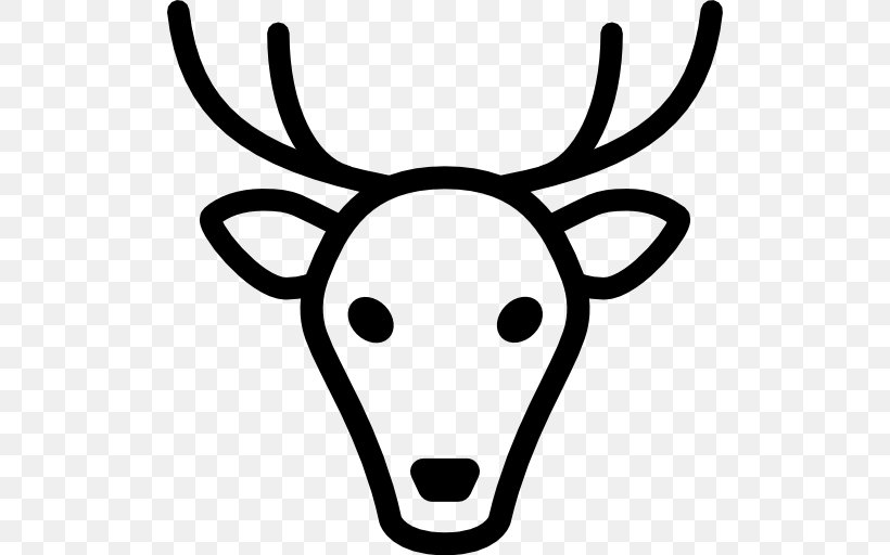 White-tailed Deer Moose, PNG, 512x512px, Deer, Animal, Antler, Black And White, Face Download Free