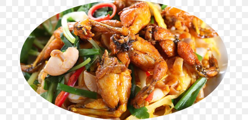 Frog Legs Stir Frying Chili Pepper Kho Food, PNG, 688x399px, Frog Legs, Asian Food, Bamboo Shoot, Bell Pepper, Char Kway Teow Download Free
