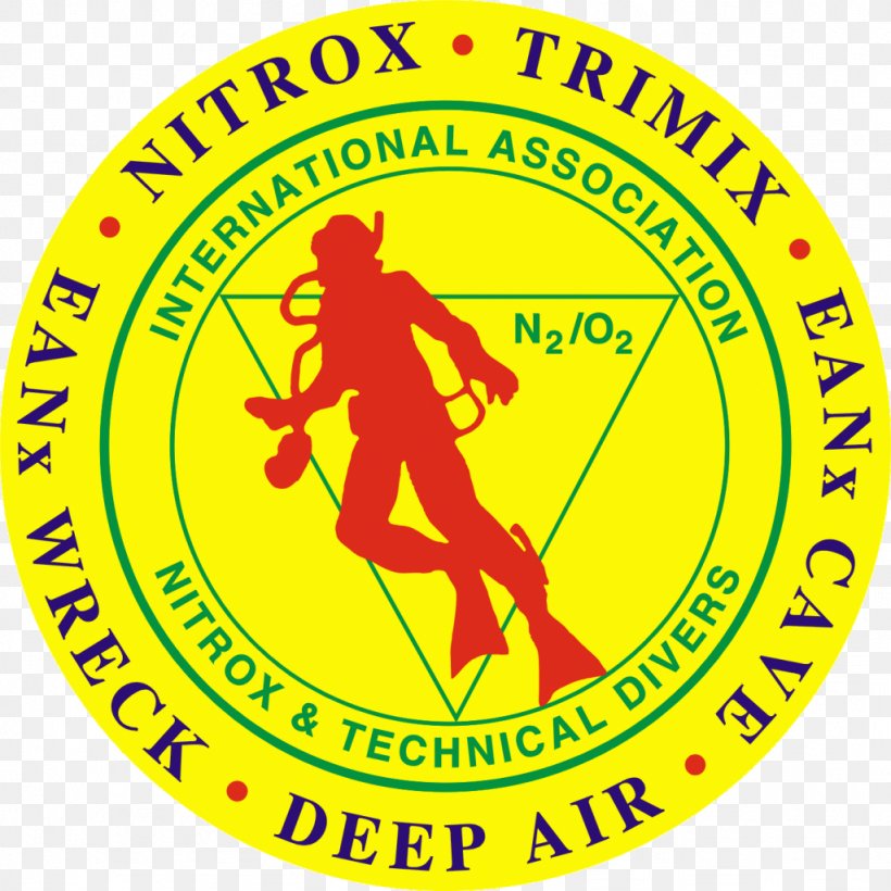 International Association Of Nitrox And Technical Divers Underwater Diving Scuba Diving Technical Diving, PNG, 1024x1024px, Underwater Diving, Area, Brand, Divemaster, Diver Certification Download Free