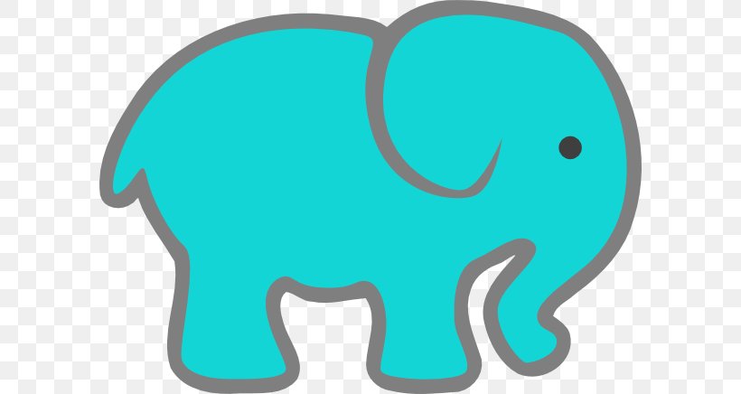 Indian Elephant Turquoise Elephantidae Clip Art, PNG, 600x436px, Indian Elephant, Area, Blue, Drawing, Elephant Download Free