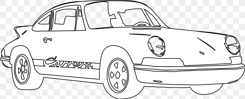 Sports Car Line Art Car Door Drawing, PNG, 2555x1035px, Car, Artwork, Automotive Design, Automotive Exterior, Black And White Download Free