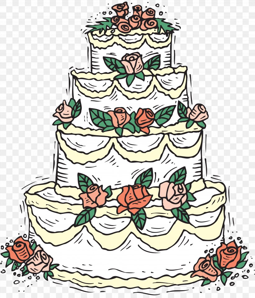 Wedding Cake Birthday Cake Drawing Clip Art, PNG, 4254x4963px, Wedding Cake, Artwork, Birthday, Birthday Cake, Bride Download Free