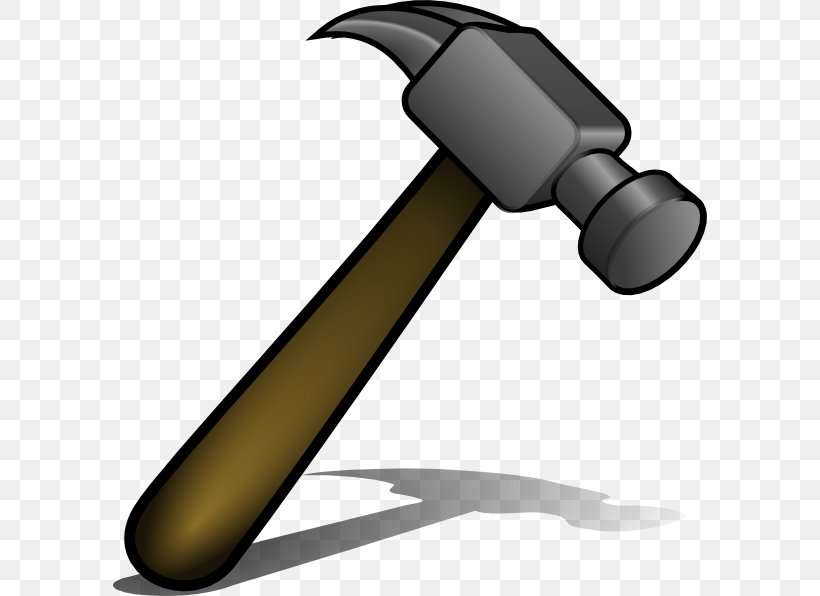 Claw Hammer Nail Clip Art, PNG, 594x596px, Hammer, Carpenter, Cartoon, Claw Hammer, Framing Hammer Download Free