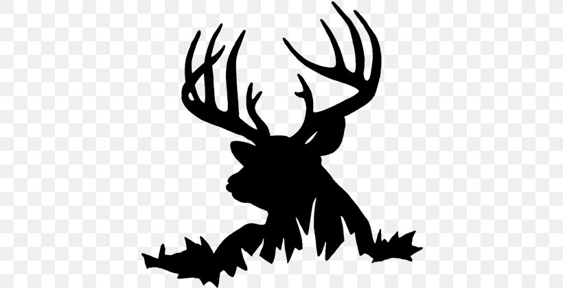 Deer Wall Decal Sticker Hunting, PNG, 730x420px, Deer, Antler, Black, Black And White, Branch Download Free