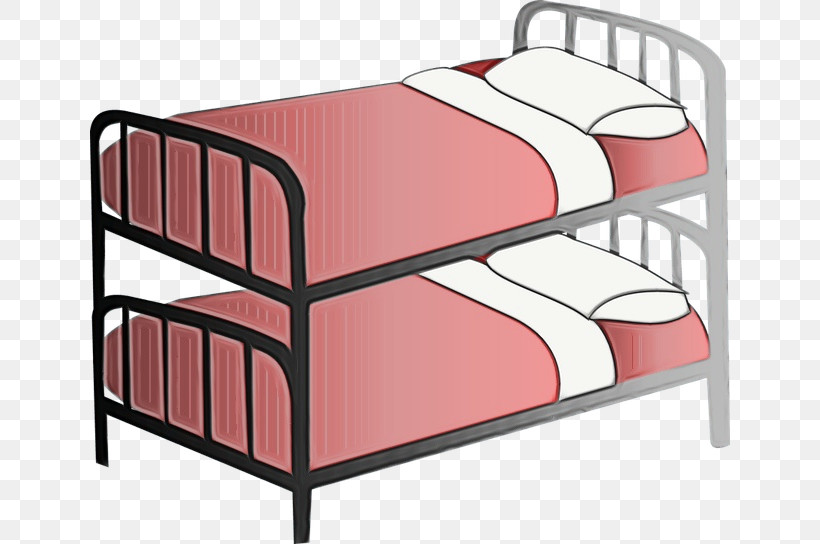Bunk Bed Bed Bed Frame Mattress Futon, PNG, 640x544px, Watercolor, Bed, Bed Frame, Bedroom, Bunk Bed Download Free