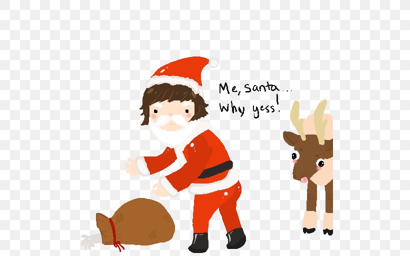 Reindeer Santa Claus Christmas Ornament Clip Art, PNG, 512x512px, Reindeer, Christmas, Christmas Ornament, Deer, Fictional Character Download Free