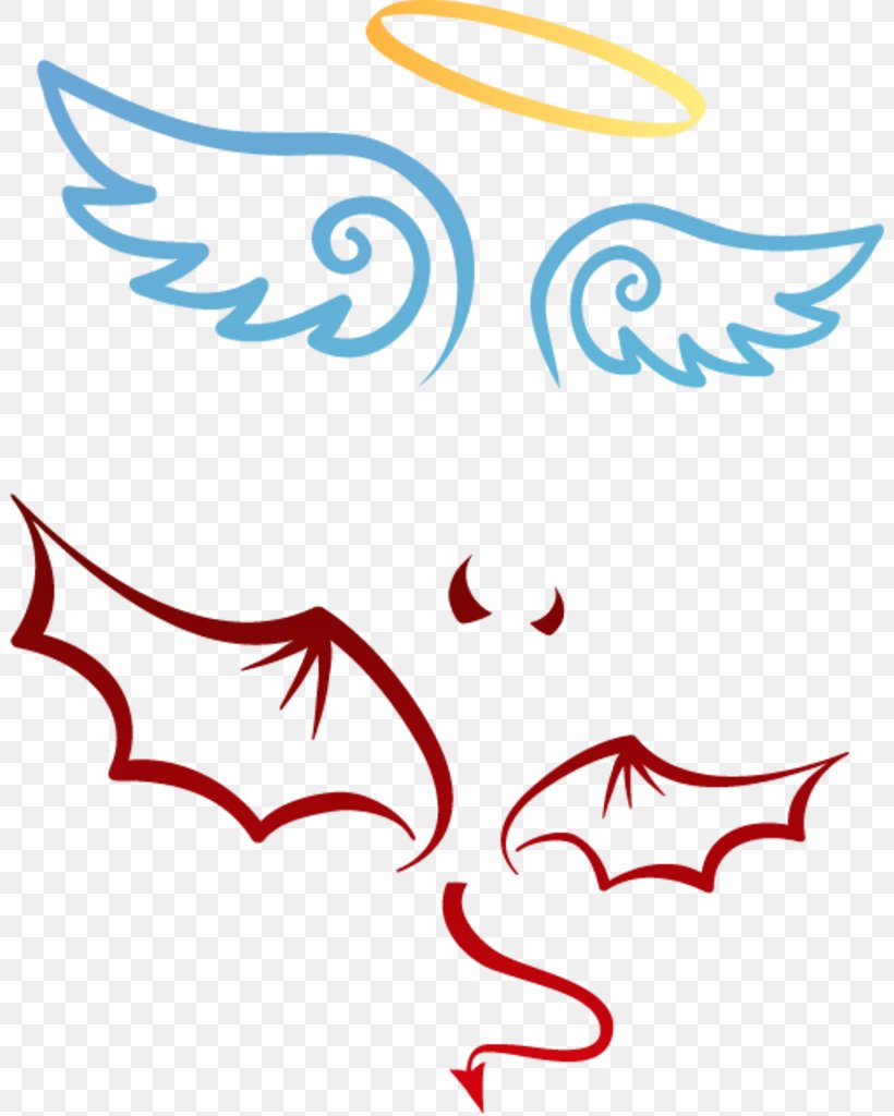 Royalty-free Devil Angel Demon, PNG, 803x1024px, Watercolor, Cartoon,  Flower, Frame, Heart Download Free