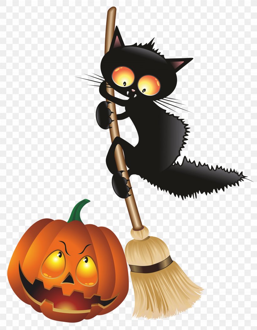 Black Cat Halloween Kitten Clip Art, PNG, 3608x4633px, Cat, Black Cat, Carnivoran, Cartoon, Cat Like Mammal Download Free