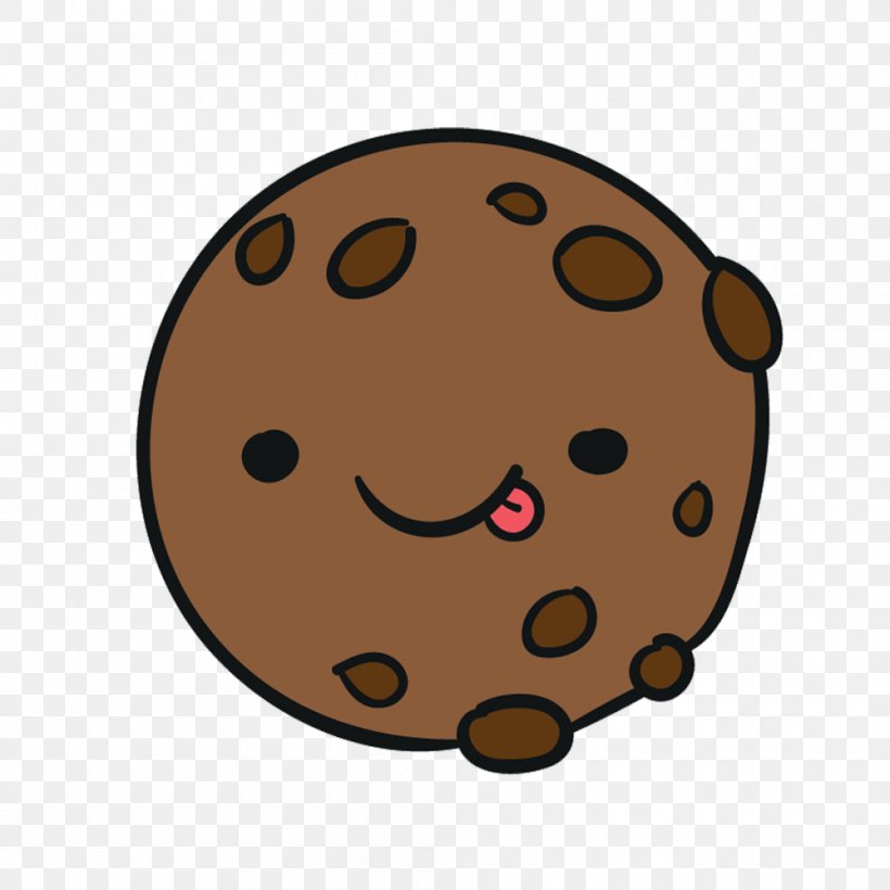 Chocolate Chip Cookie, PNG, 1000x1000px, Chocolate Chip Cookie, Biscuit, Brown, Cartoon, Chocolate Download Free