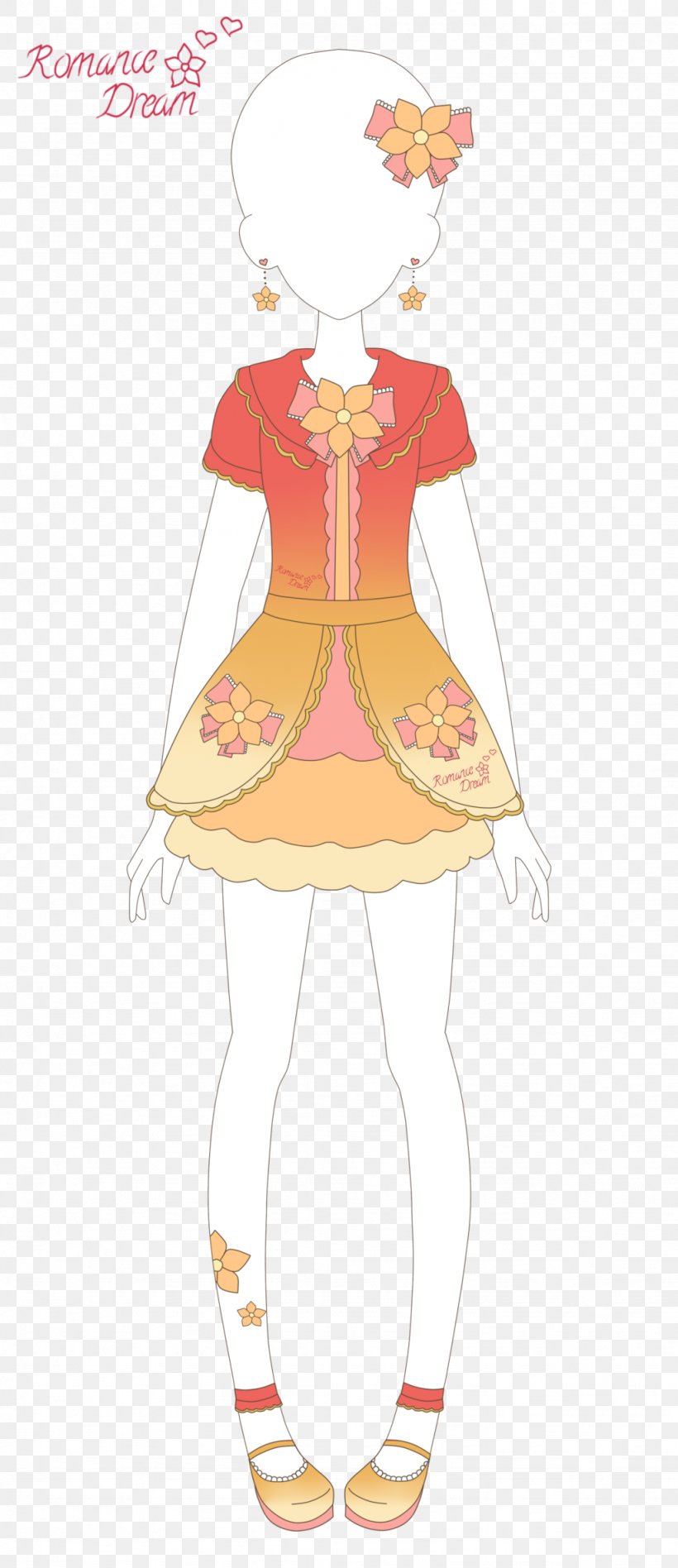 Dress Cartoon Character Fiction, PNG, 1024x2368px, Watercolor, Cartoon, Flower, Frame, Heart Download Free