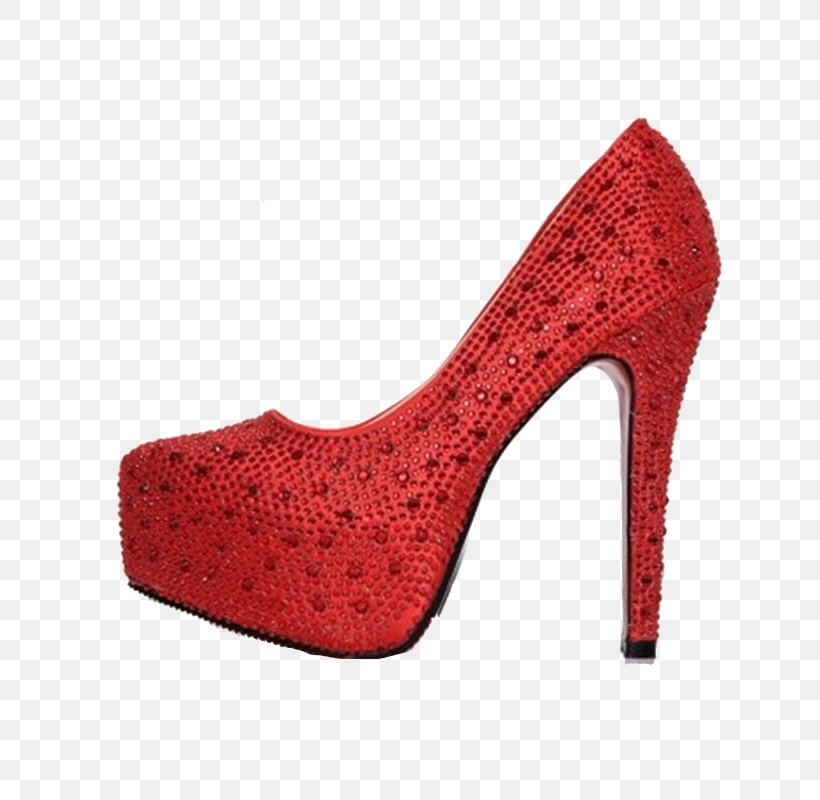 Red Shoe High-heeled Footwear Stiletto Heel Imitation Gemstones & Rhinestones, PNG, 800x800px, Red, Absatz, Basic Pump, Court Shoe, Designer Download Free