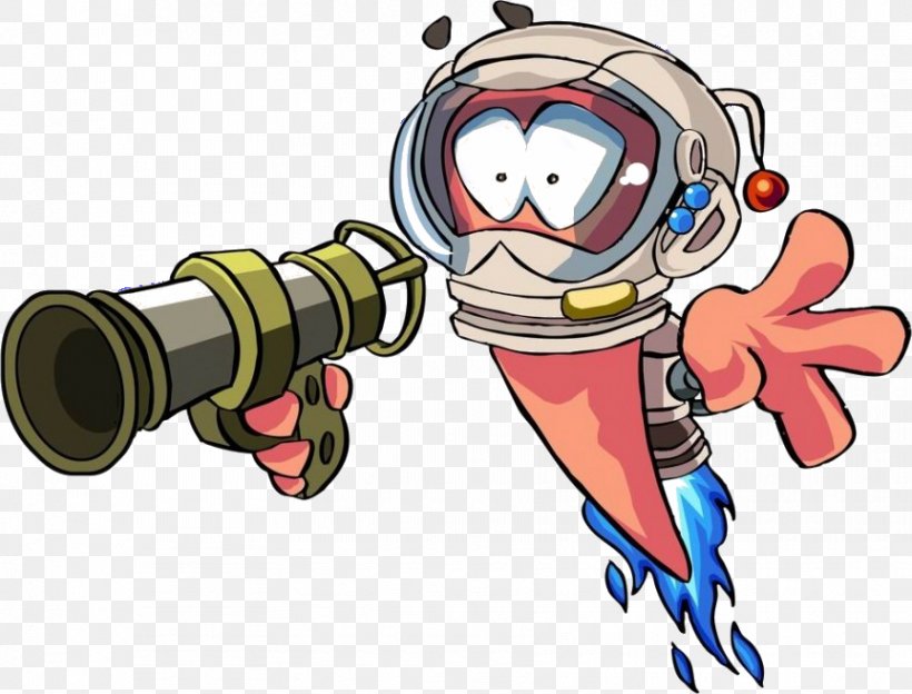 Worms: Open Warfare 2 Worms: A Space Oddity Worms Armageddon, PNG, 863x657px, Worms Open Warfare, Art, Bazooka, Cartoon, Fictional Character Download Free