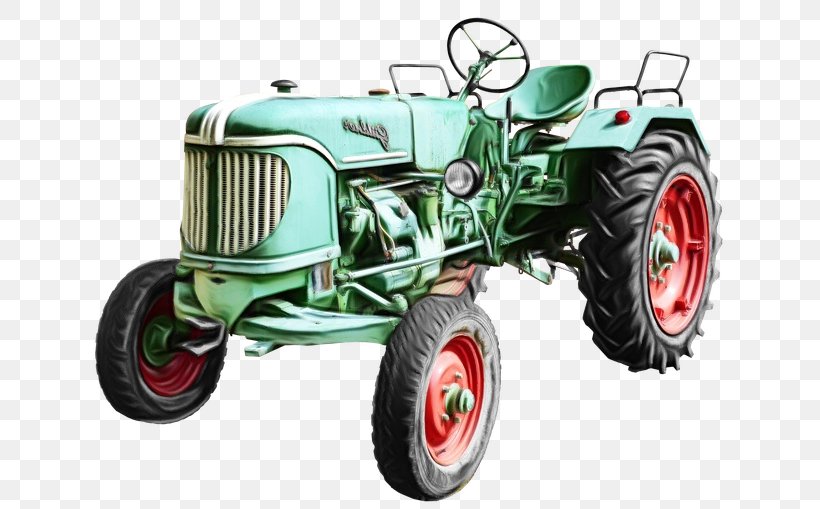 Land Vehicle Tractor Vehicle Car Antique Car, PNG, 640x509px, Watercolor, Antique Car, Car, Land Vehicle, Paint Download Free