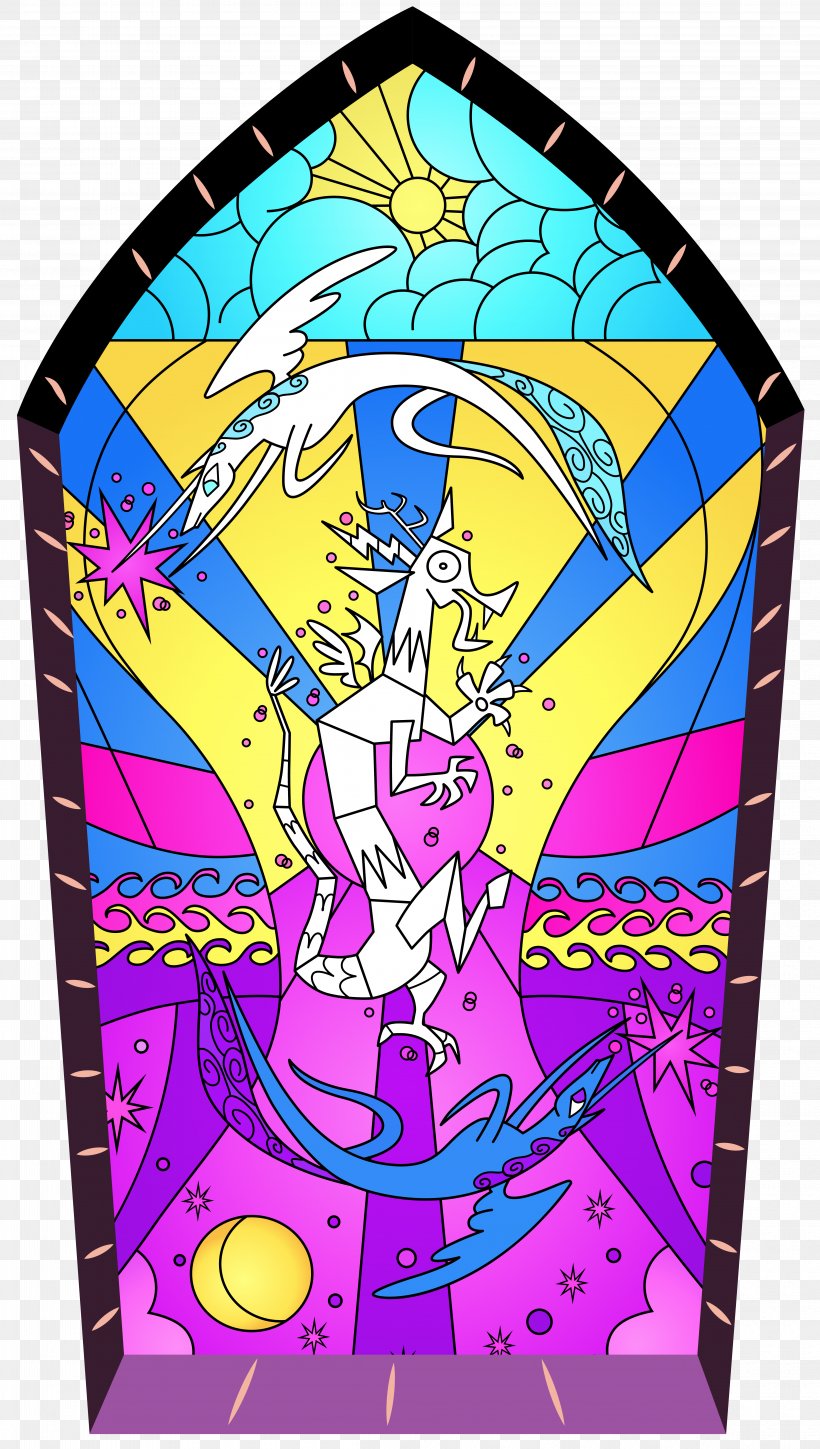 Stained Glass Window Pony, PNG, 4635x8191px, Stained Glass, Art, Canterlot, Crystal Empire Part 1, Crystal Empire Part 2 Download Free