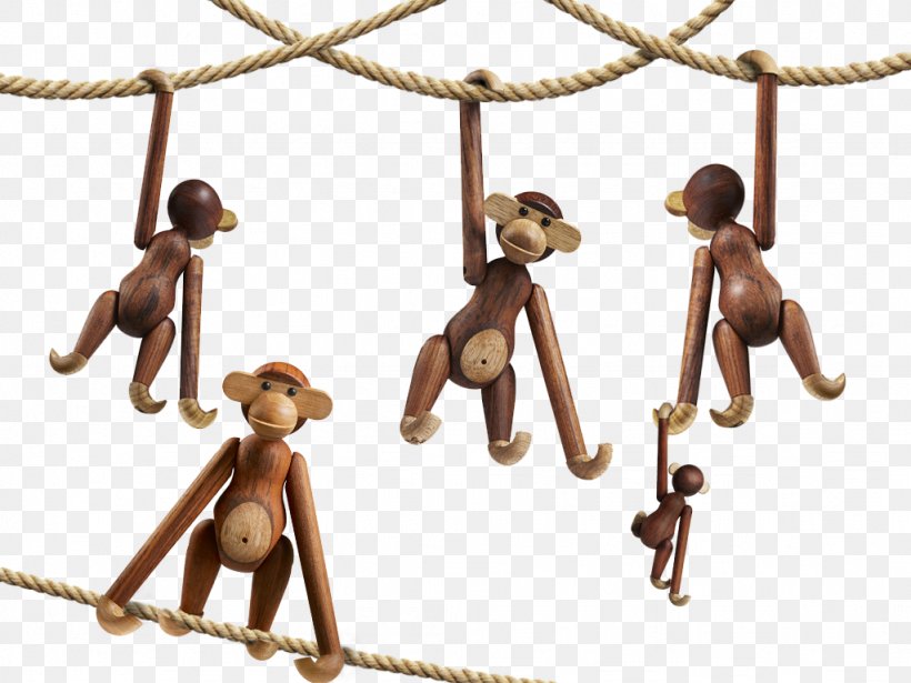Monkey Teak Ape Primate, PNG, 1024x768px, Monkey, Animal, Ape, Denmark, Kay Bojesen Download Free