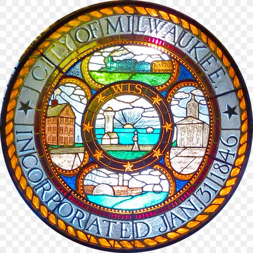 Seal Of Milwaukee Works Progress Administration History Of Milwaukee, PNG, 900x900px, Milwaukee, City, Glass, History Of Milwaukee, Lighthouse Download Free