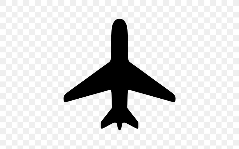 Airplane Aircraft Symbol Font Awesome, PNG, 512x512px, Airplane, Air Travel, Aircraft, Black And White, Cargo Aircraft Download Free