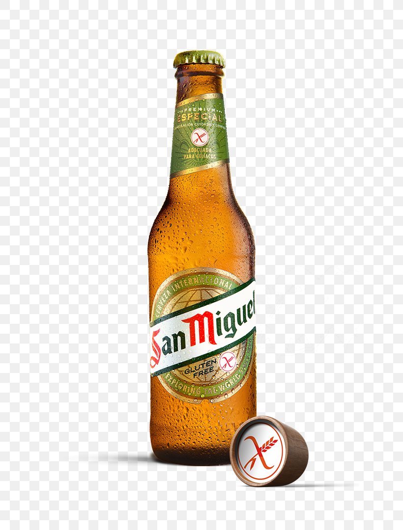 Lager San Miguel Beer Low-alcohol Beer Gluten-free Beer, PNG, 643x1080px, Lager, Alcoholic Beverage, Beer, Beer Bottle, Bottle Download Free