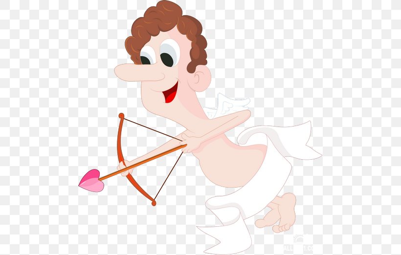 Royalty-free Cartoon Cupid, PNG, 500x522px, Watercolor, Cartoon, Flower, Frame, Heart Download Free