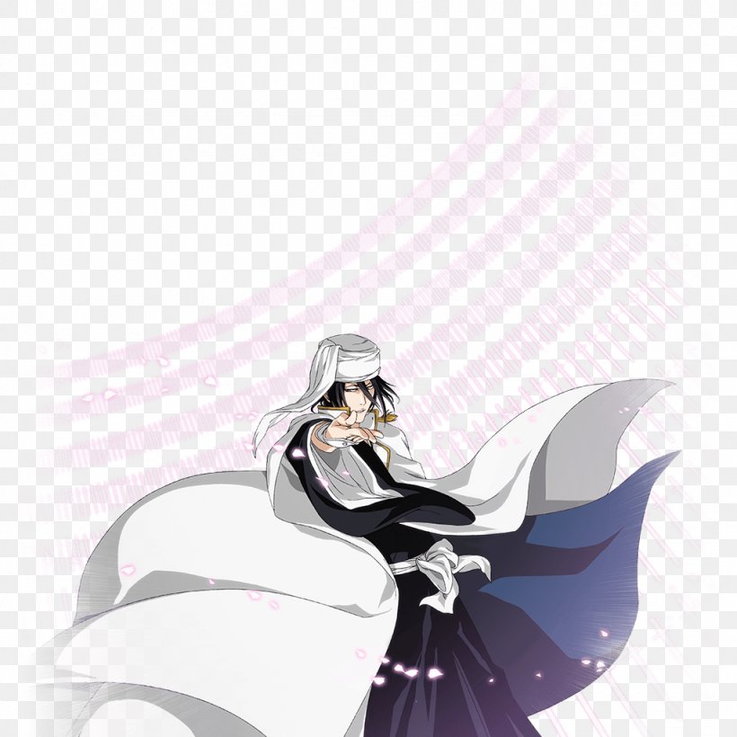 Byakuya Kuchiki Yoruichi Shihouin Kenpachi Zaraki BLEACH Brave Souls, PNG, 1024x1024px, Watercolor, Cartoon, Flower, Frame, Heart Download Free