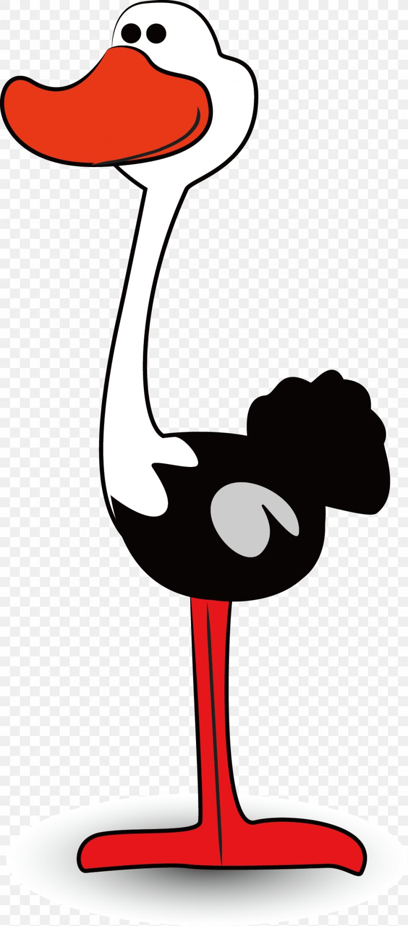 Common Ostrich Duck Cartoon, PNG, 976x2217px, Common Ostrich, Animal, Area, Art, Artwork Download Free