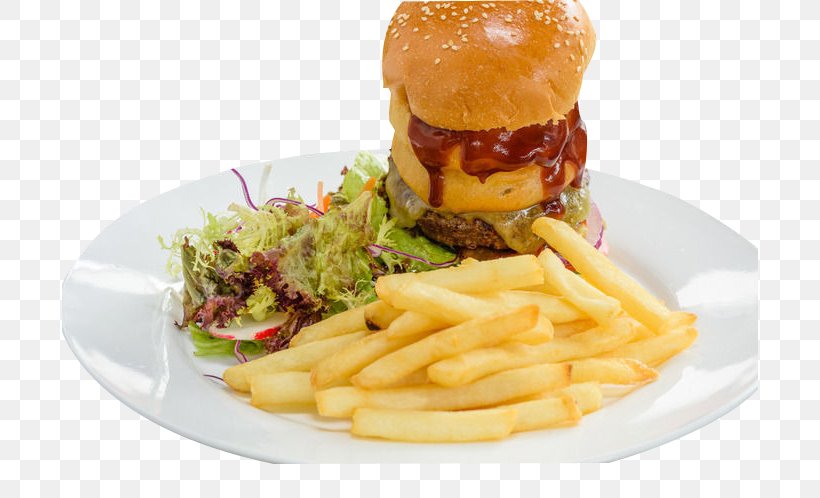French Fries Buffalo Burger Cheeseburger Hamburger Veggie Burger, PNG, 700x498px, French Fries, American Food, Breakfast Sandwich, Buffalo Burger, Cheeseburger Download Free