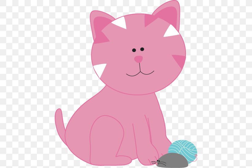 Pink Cat Kitten Mouse Clip Art, PNG, 464x546px, Watercolor, Cartoon, Flower, Frame, Heart Download Free