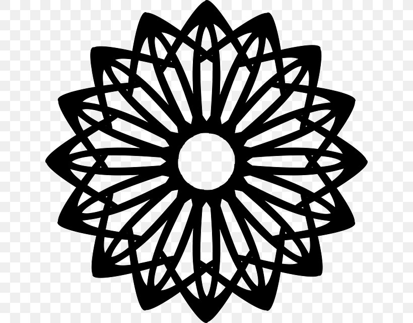 Symbols Of Islam Hijab Clip Art, PNG, 640x640px, Islam, Art, Artwork, Black And White, Flower Download Free