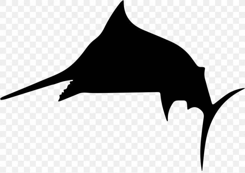 Halibut Silhouette Fish, PNG, 982x696px, Halibut, Black, Black And White, Dolphin, Fish Download Free