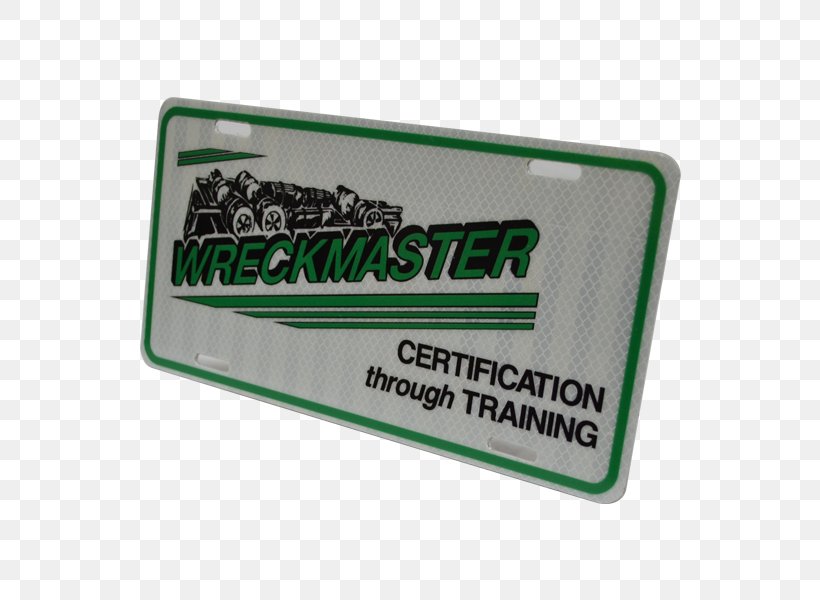 Vehicle License Plates Car WreckMaster Inc Tow Truck, PNG, 600x600px, Vehicle License Plates, Brand, Car, Green, Label Download Free