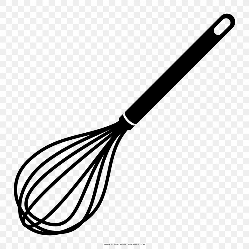 Whisk Coloring Book Drawing Fork Kitchen Utensil, PNG, 1000x1000px, Whisk, Black And White, Color, Coloring Book, Drawing Download Free