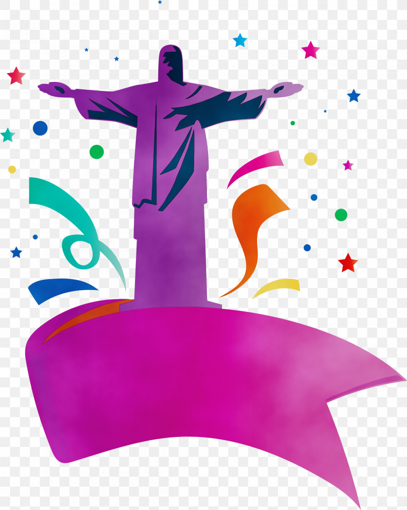 Christ The Redeemer Same Thing Iguazu Falls, PNG, 2395x3000px, Watercolor, Brazil, Christ The Redeemer, Iguazu Falls, Olympic Games Rio 2016 Download Free
