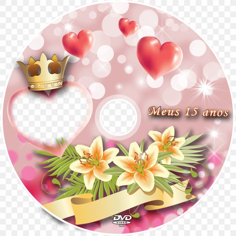 Compact Disc DVD Floral Design, PNG, 1431x1431px, Compact Disc, Art, Birthday, Creativity, Debutante Download Free