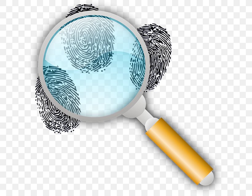 Fingerprint Forensic Science Magnifying Glass Footprint Clip Art, PNG, 640x640px, Fingerprint, Art, Brush, Computer, Crime Download Free