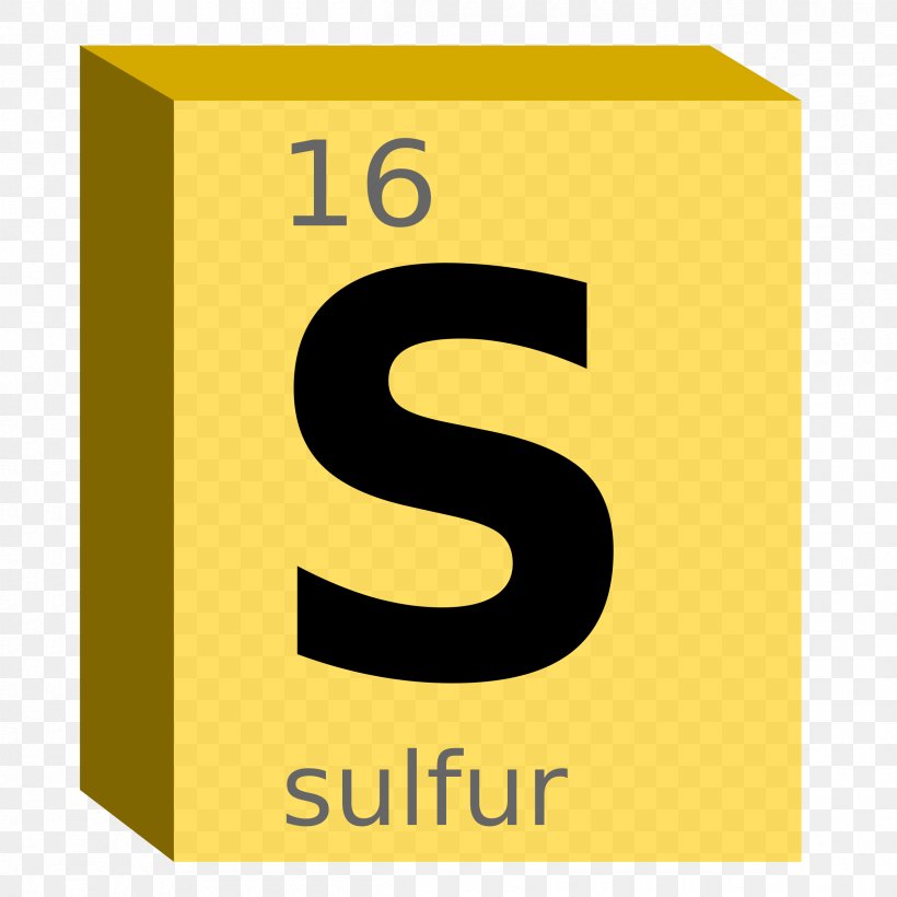 Symbol Sulfur Chemical Element Periodic Table Clip Art, PNG, 2400x2400px, Symbol, Area, Atom, Atomic Number, Block Download Free