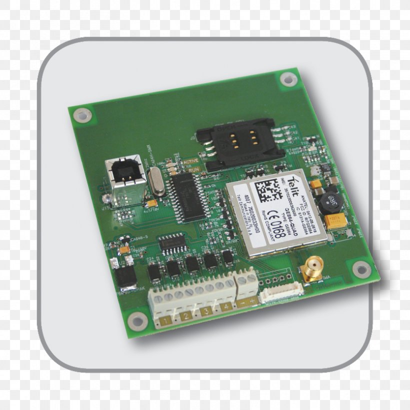 Microcontroller General Packet Radio Service TV Tuner Cards & Adapters SMS Electronics, PNG, 834x834px, Microcontroller, Alarm Device, Burglary, Circuit Component, Computer Component Download Free