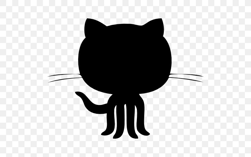 GitHub Logo, PNG, 512x512px, Github, Black, Black And White, Black Cat, Carnivoran Download Free