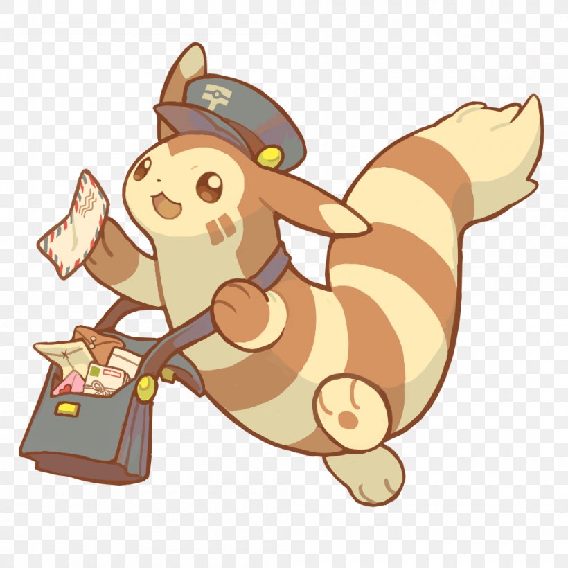 Pokémon Sun And Moon Furret Pokémon Omega Ruby And Alpha Sapphire Pikachu, PNG, 1000x1000px, Watercolor, Cartoon, Flower, Frame, Heart Download Free