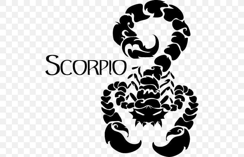 Scorpio Astrological Sign Sun Sign Astrology, PNG, 515x530px, Scorpio, Astrological Sign, Astrology, Black And White, Brand Download Free