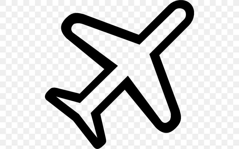 Airplane Flight Symbol, PNG, 512x512px, Airplane, Area, Aviation, Black And White, Flight Download Free
