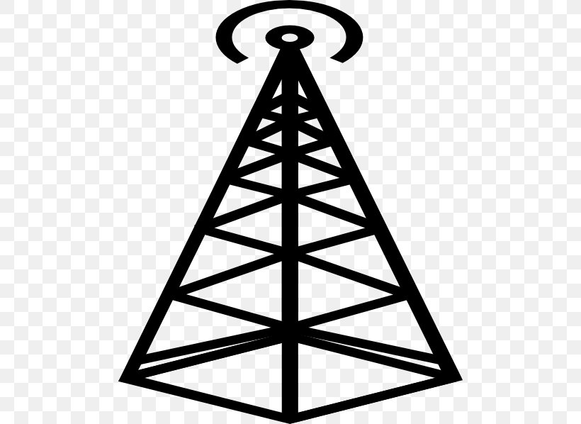 Aerials Cell Site Clip Art, PNG, 486x598px, Aerials, Area, Black And White, Cell Site, Christmas Tree Download Free