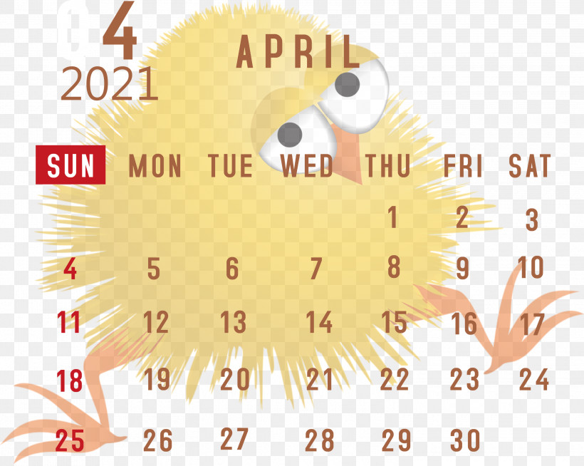 April 2021 Printable Calendar April 2021 Calendar 2021 Calendar, PNG, 3000x2393px, 2021 Calendar, April 2021 Printable Calendar, Biology, Diagram, Geometry Download Free