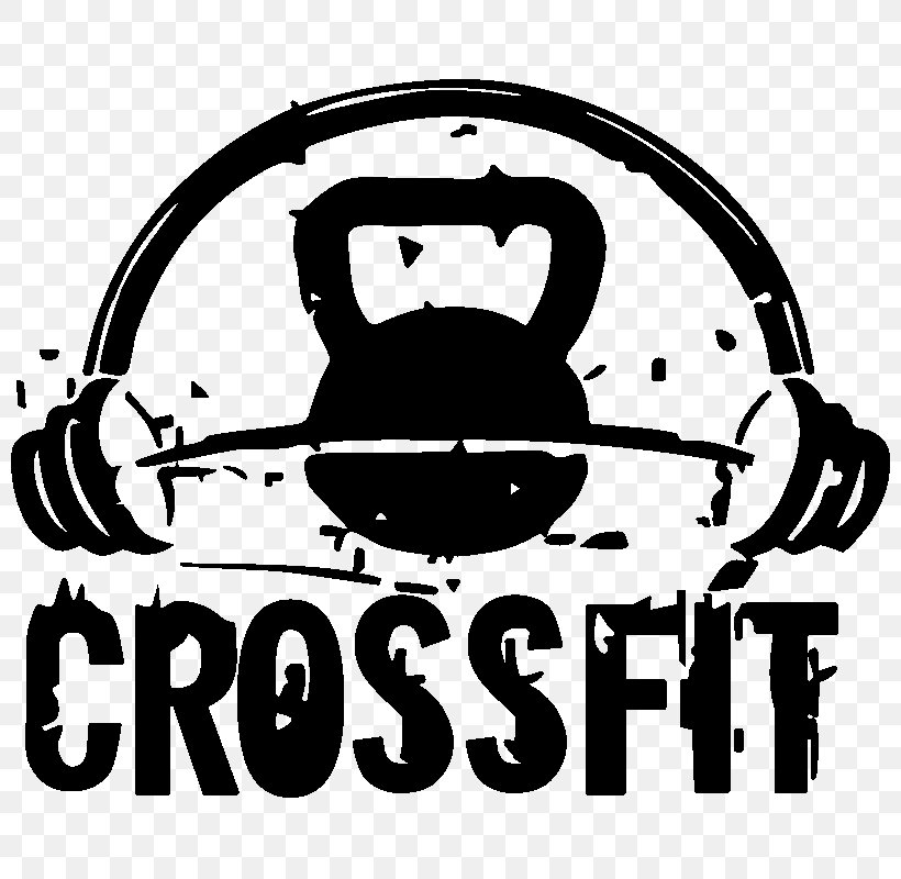 CrossFit Wall Decal Fitness Centre Sticker, PNG, 800x800px, Crossfit, Aerobic Exercise, Area, Artwork, Black And White Download Free