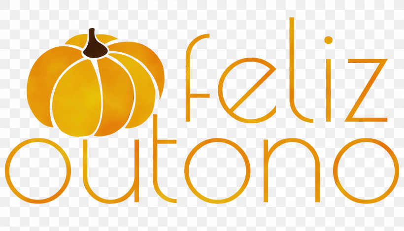 Logo Font Yellow Line Area, PNG, 3000x1716px, Feliz Outono, Area, Happy Autumn, Happy Fall, Line Download Free