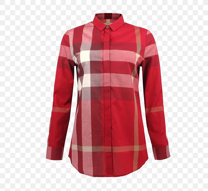 T-shirt Burberry Tartan Clothing, PNG, 750x750px, Tshirt, Blue, Burberry, Button, Cashmere Wool Download Free