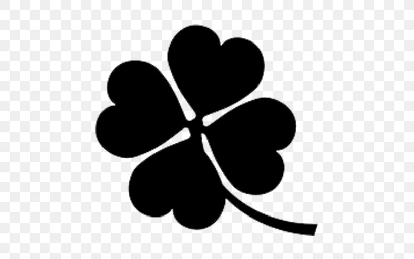 Vector Graphics Stock Illustration Royalty-free Four-leaf Clover, PNG, 512x512px, Royaltyfree, Blackandwhite, Clover, Fourleaf Clover, Heart Download Free