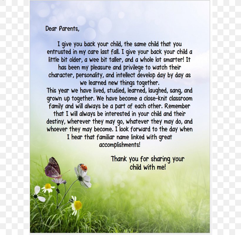 Letter Of Thanks Parent Child Writing, PNG, 800x800px, Letter Of Thanks, Academic Year, Child, Document, Ecosystem Download Free